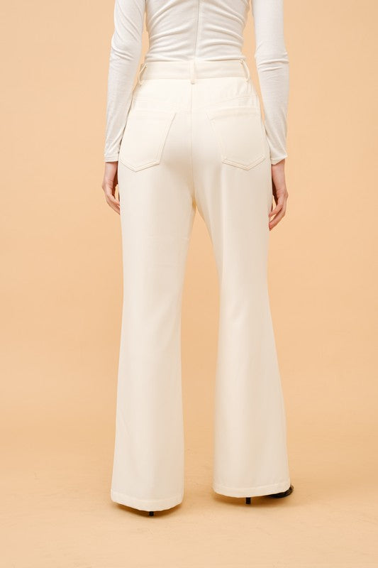 Solid High-Waist Flare Pants (2 Color Ways)