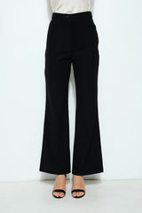 Solid High-Waist Flare Pants (2 Color Ways)