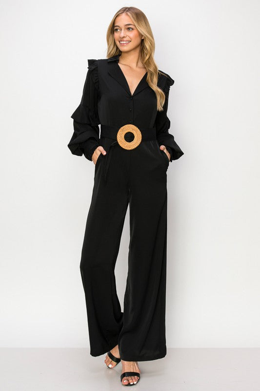 Long Sleeve Belted Jumpsuit – v o g l i o