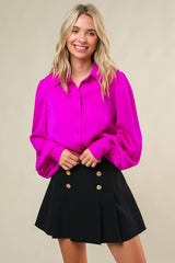 Blouson Sleeve Woven Top