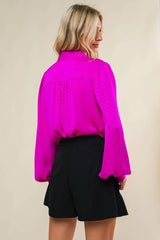 Blouson Sleeve Woven Top