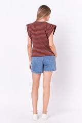 Stripe Sleeveless T-Shirt