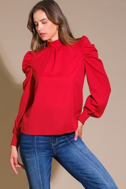 High Collar Neck Top