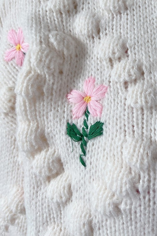 Crochet Embroidered Cardigan