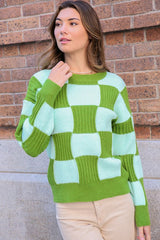 Oversized Checkerboard Sweater (2 Color Ways)