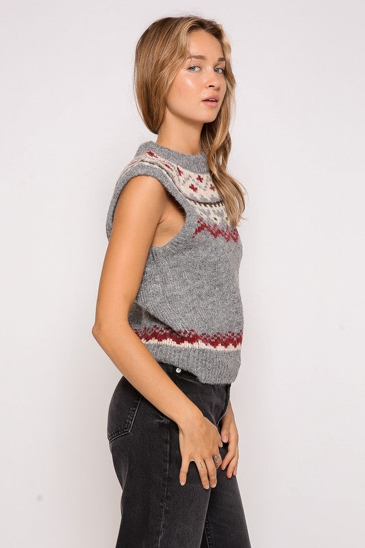 Nordic Pattern Sweater Vest