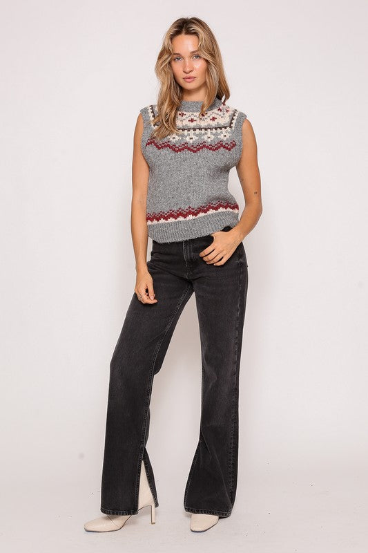 Nordic Pattern Sweater Vest