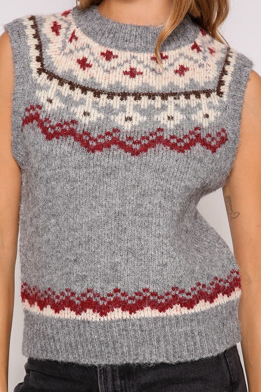 Nordic Pattern Sweater Vest