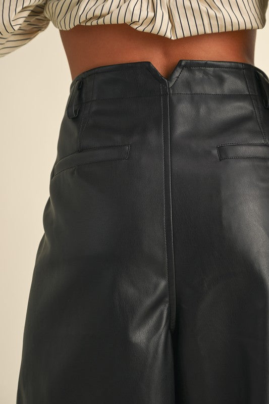 Vegan Leather Bermuda Pants (2 Color Ways)