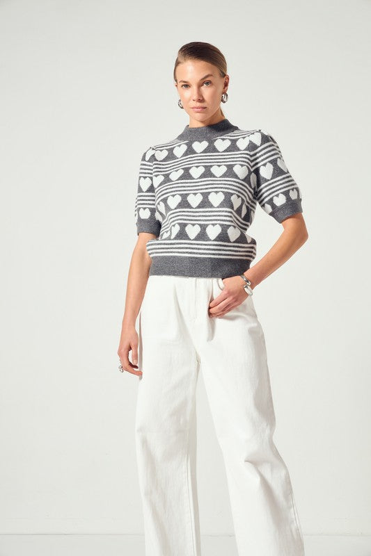 Ribbed Knit Pull-Over Sweater Top