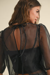 Sheer Fabric With Lining Top (2 Color Ways)